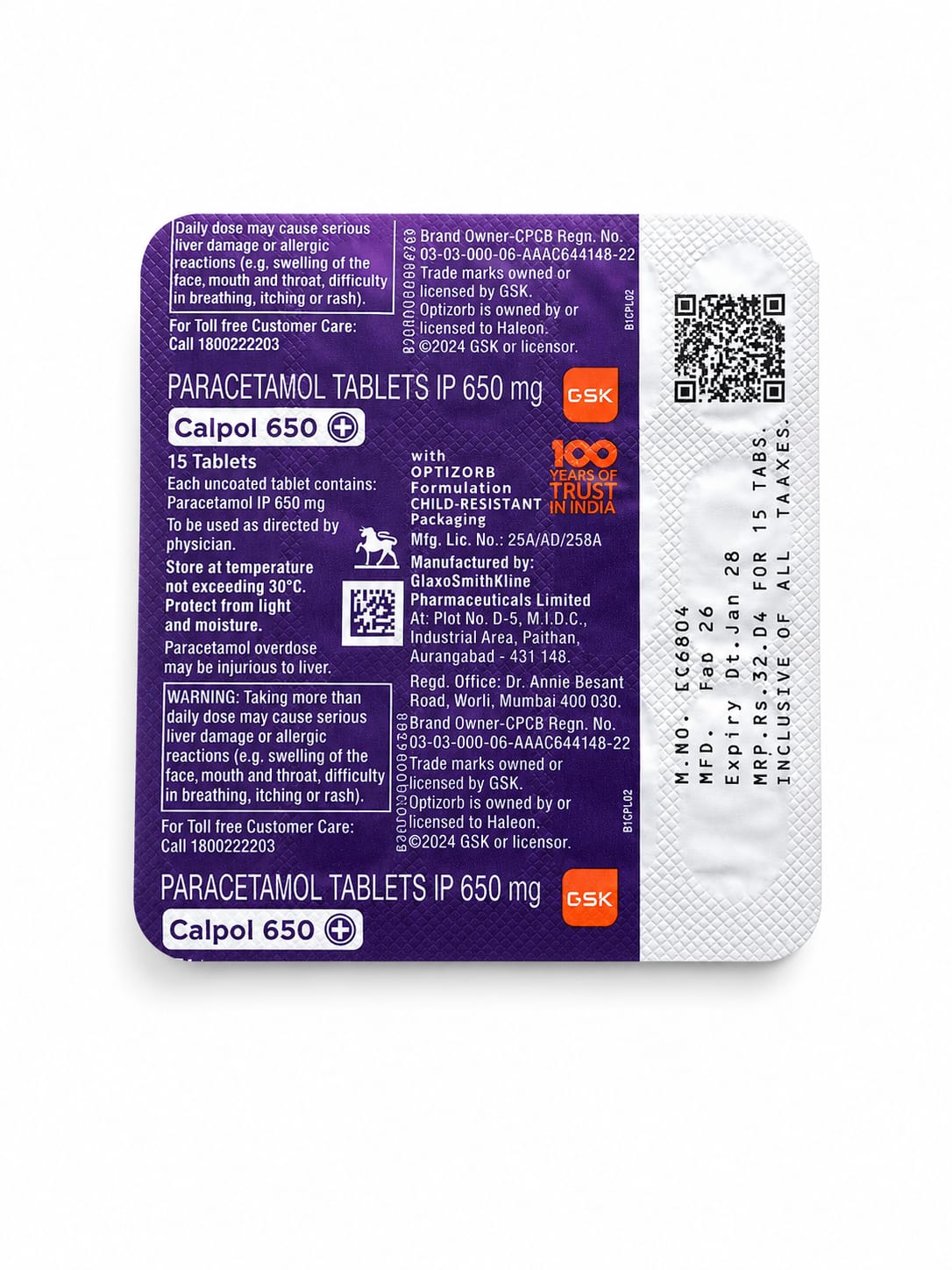 CALPOL 650mg